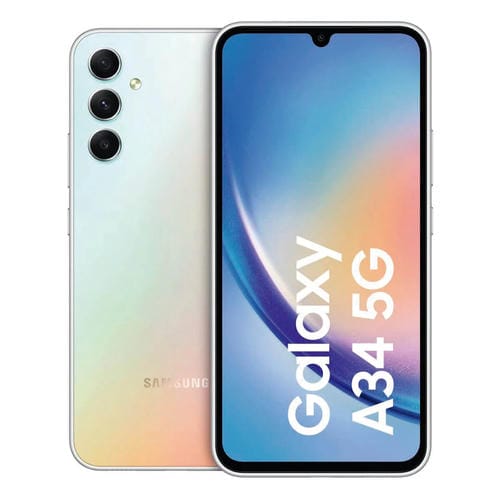 Samsung Galaxy A34 5G 8Gb/256Gb Plata (Awesome Silver) Dual SIM SM-A346B - MOVILSTORE