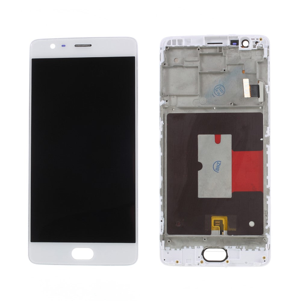 Ecran complet LCD + Tactile + Châssis OnePlus 3/3T Blanc