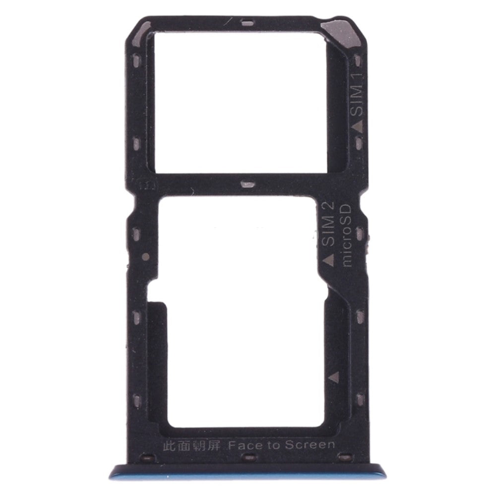 SIM Holder Tray Micro SIM / Micro SD Oppo A9 Blue