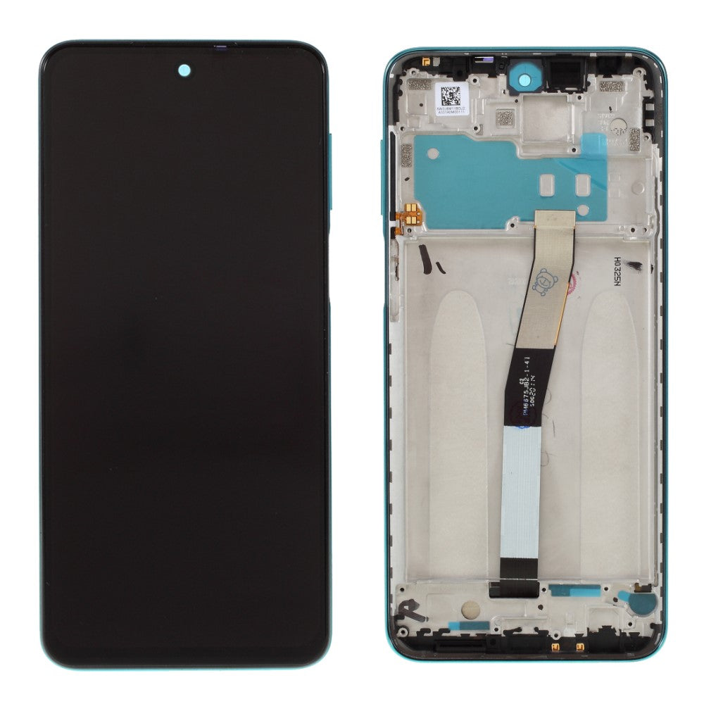 Ecran Complet LCD + Tactile + Châssis Xiaomi Redmi Note 9S Bleu