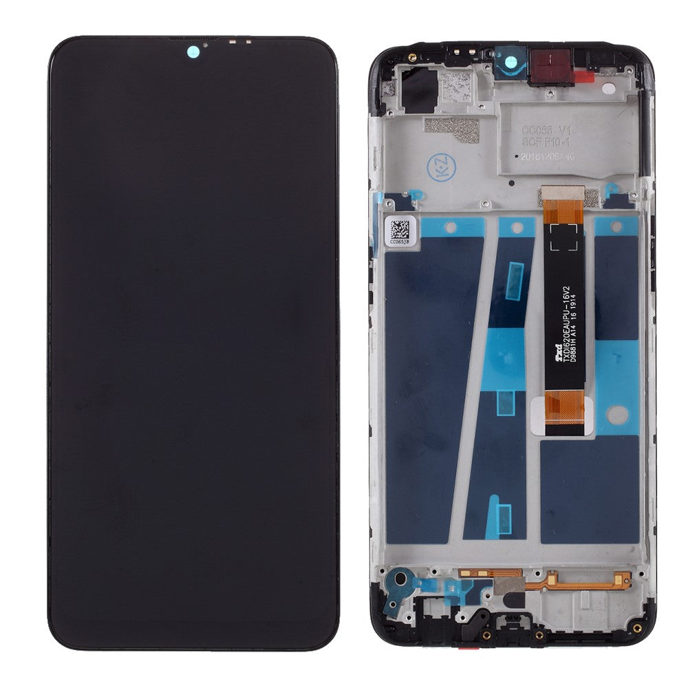 Pantalla Completa LCD + Tactil + Marco Oppo A7 Negro