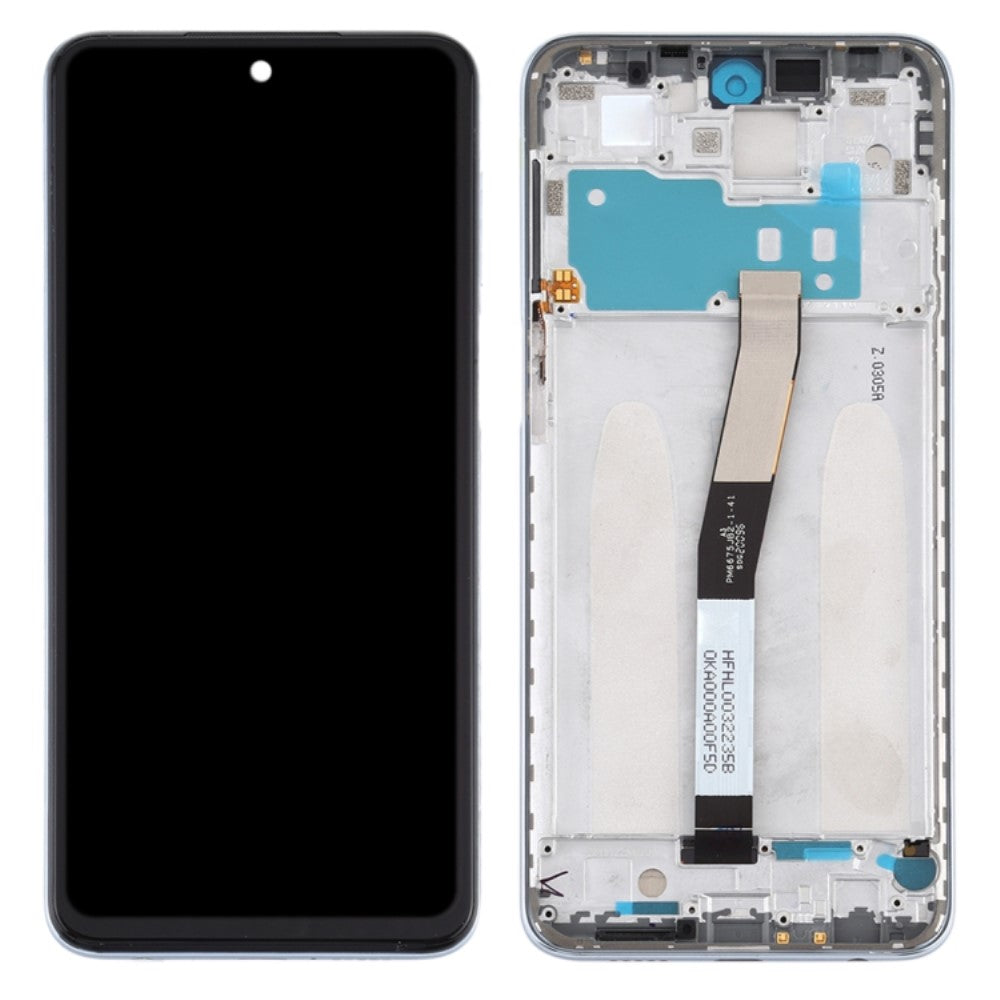 Ecran complet LCD + Tactile + Châssis Xiaomi Redmi Note 9S / Note 9 Pro Blanc