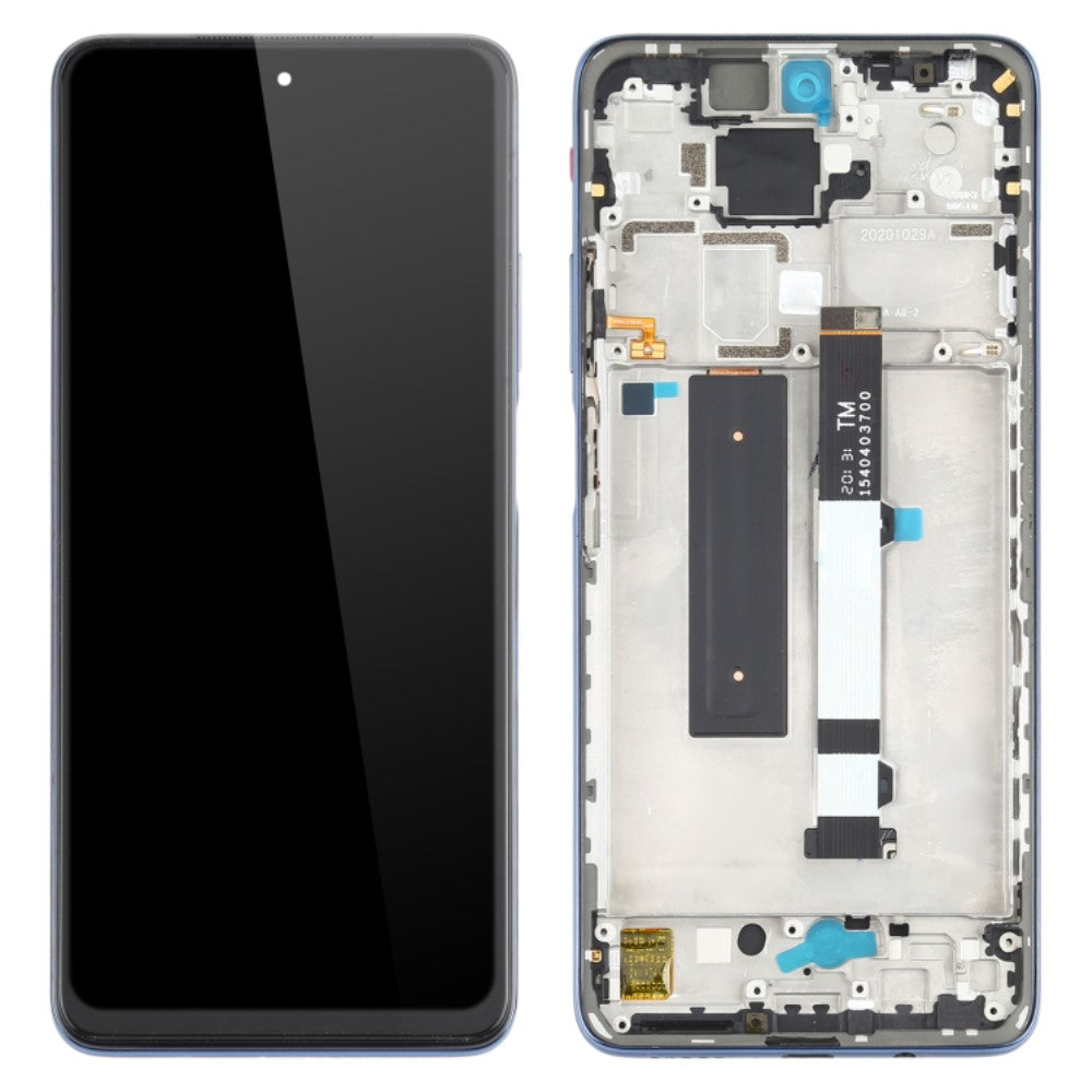 LCD Screen + Touch + Frame Xiaomi Redmi Note 9 Pro 5G MI 10T Lite 5G Gray