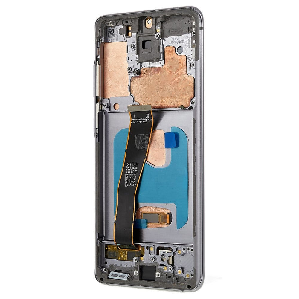 Ecran Complet + Tactile + Châssis OLED Samsung Galaxy S20 4G G980 / S20 5G G981 Gris