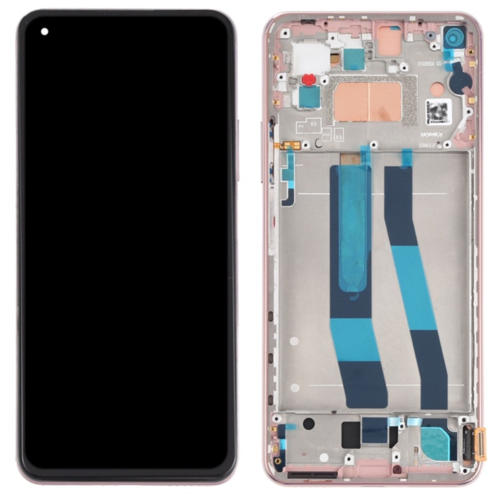 Ecran complet TFT + Tactile + Châssis Xiaomi Mi 11 Lite 4G/5G Or Rose