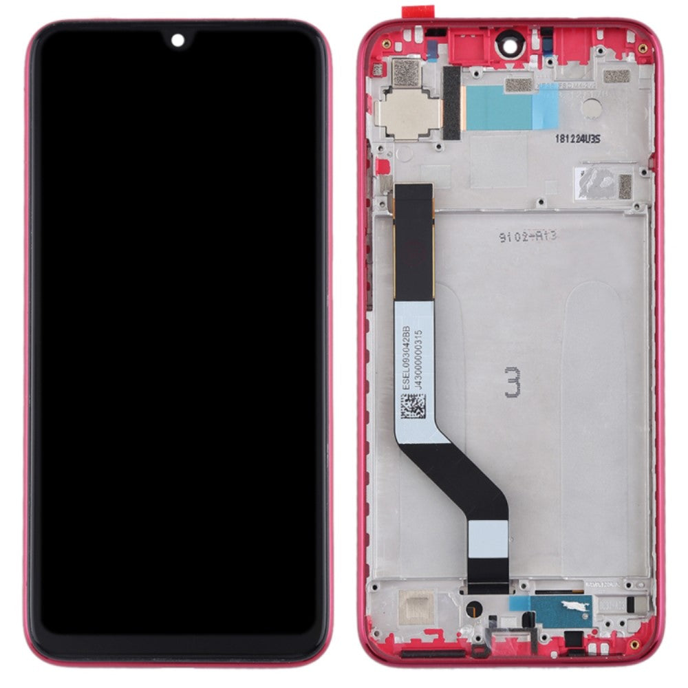 Ecran Complet + Tactile + Châssis Xiaomi Redmi Note 7 / Redmi Note 7 Pro Rouge