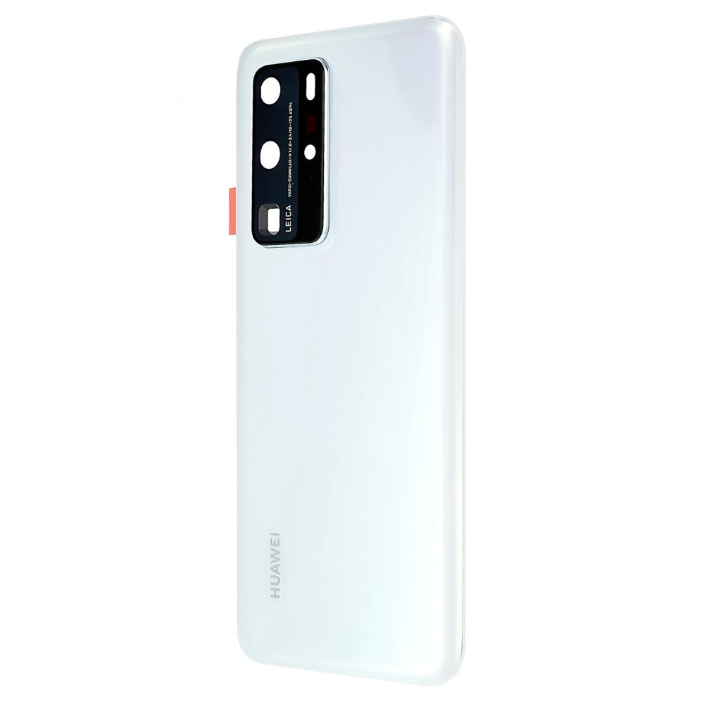 Tapa Bateria Back Cover + Lente Camara Trasera Huawei P40 Pro Blanco