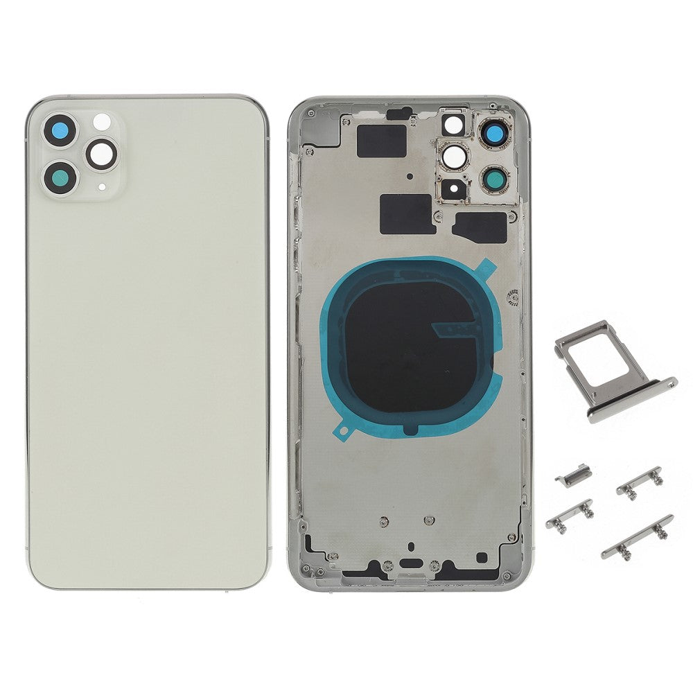 Carcasa Chasis Tapa Bateria iPhone 11 Pro Max Plata