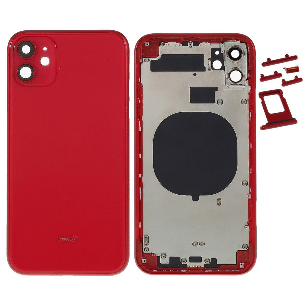 Carcasa Chasis Tapa Bateria iPhone 11 Rojo