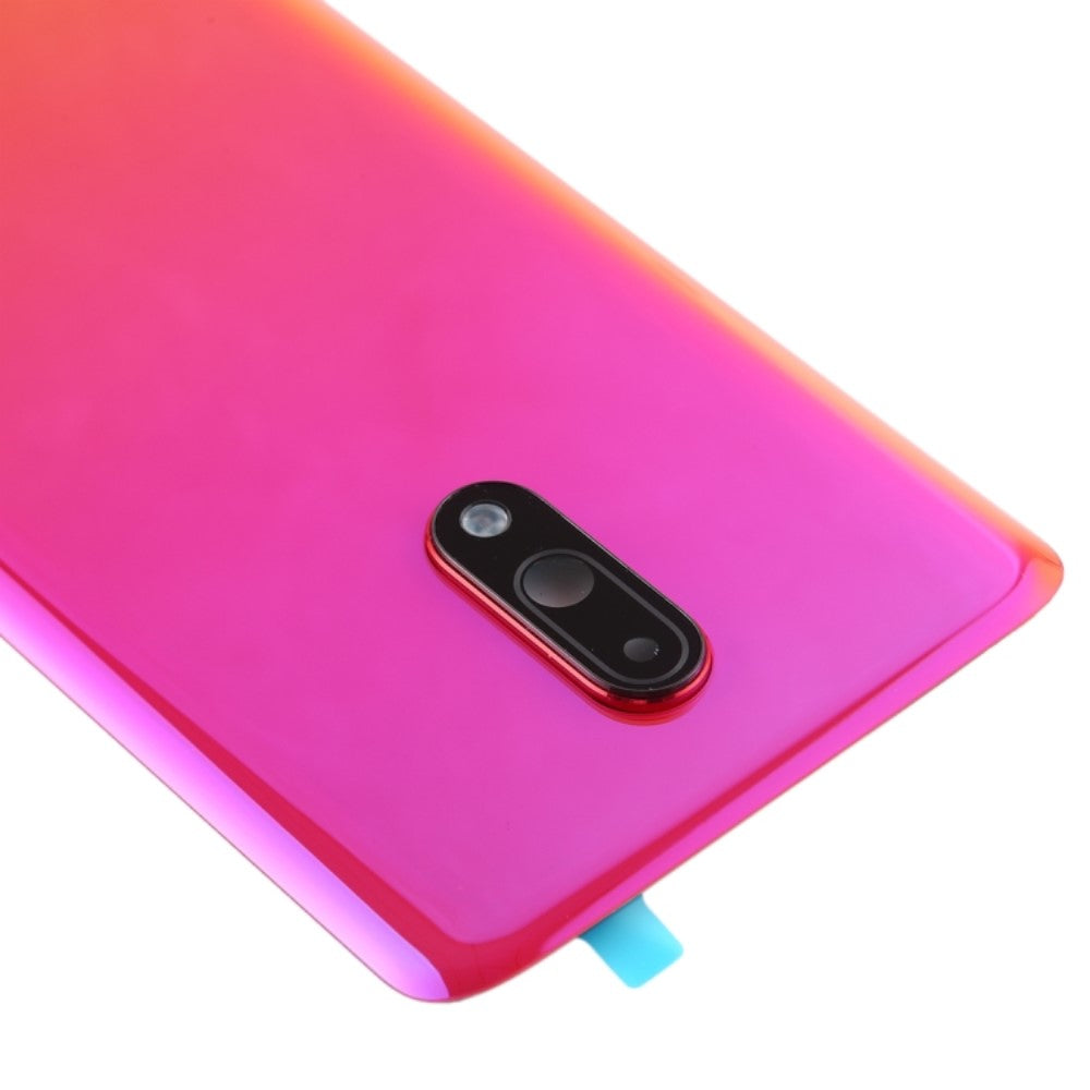 Tapa Bateria Back Cover + Lente Camara Trasera OnePlus 7 Rojo