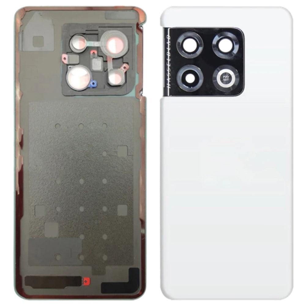 Tapa Bateria Back Cover + Lente Camara Trasera OnePlus 10 Pro 5G Blanco
