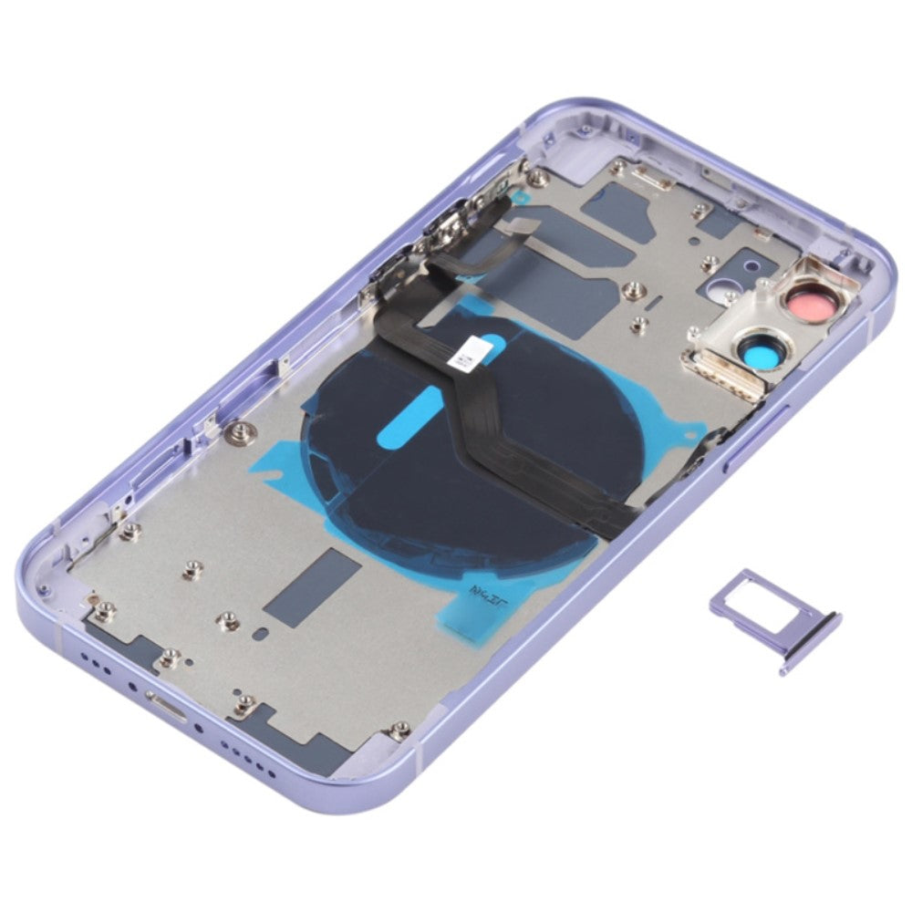 Carcasa Chasis Tapa Bateria + Piezas Apple iPhone 12 Morado