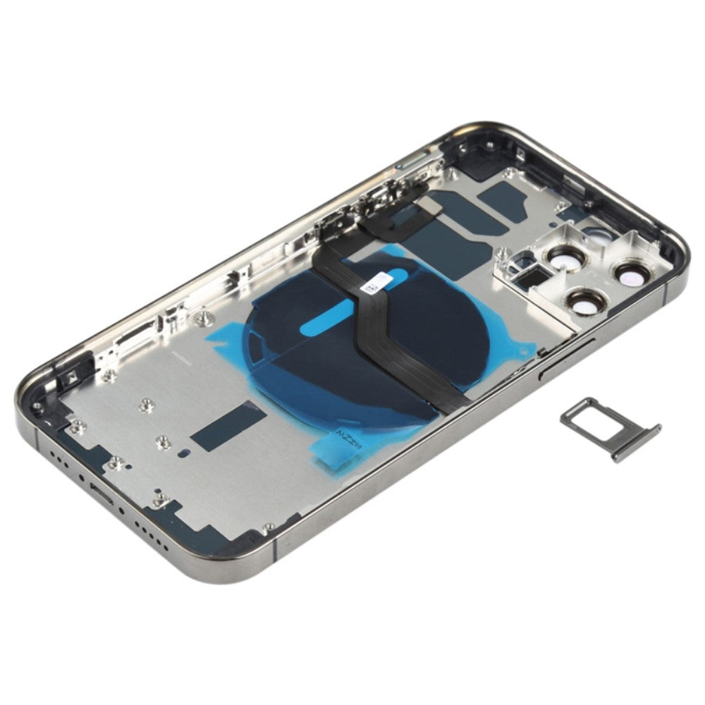 Carcasa Chasis Tapa Bateria + Piezas Apple iPhone 12 Pro Negro