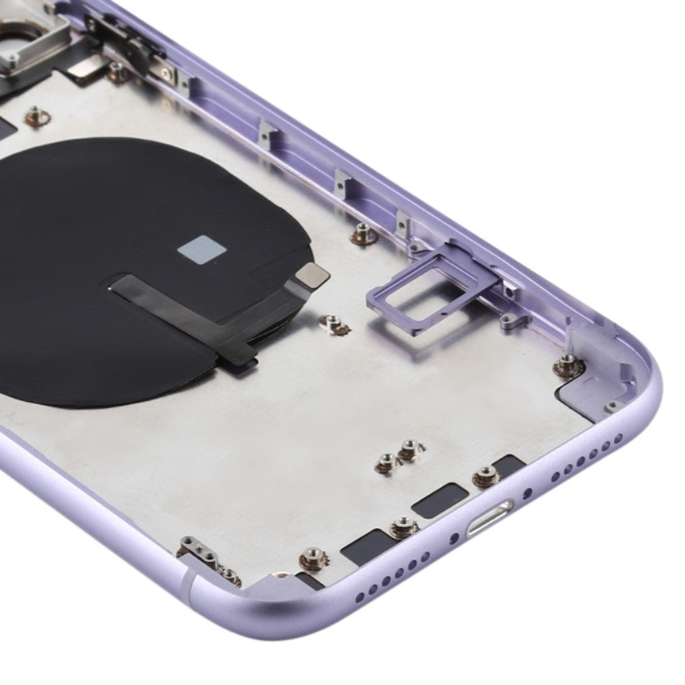 Carcasa Chasis Tapa Bateria + Piezas Apple iPhone 11 Morado