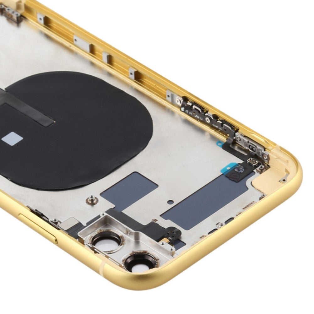 Carcasa Chasis Tapa Bateria + Piezas Apple iPhone 11 Amarillo