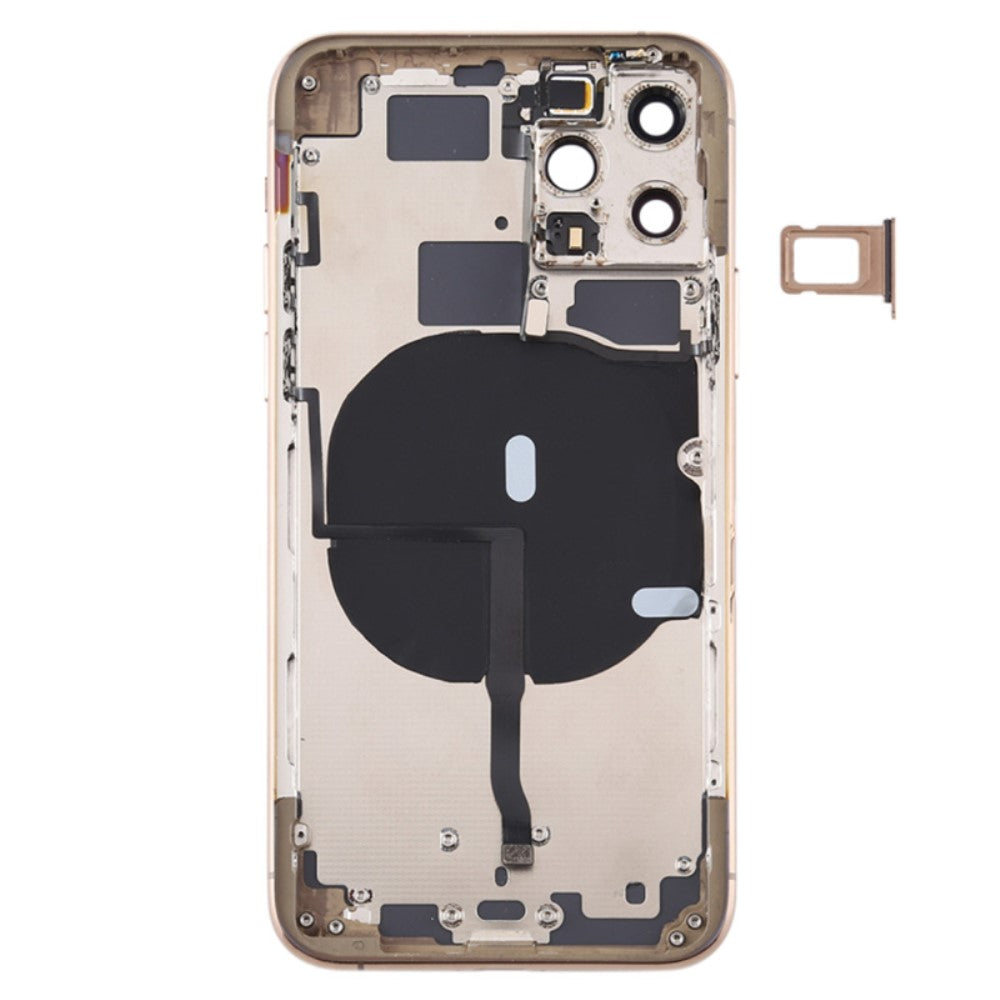 Carcasa Chasis Tapa Bateria + Piezas Apple iPhone 11 Pro Max Dorado