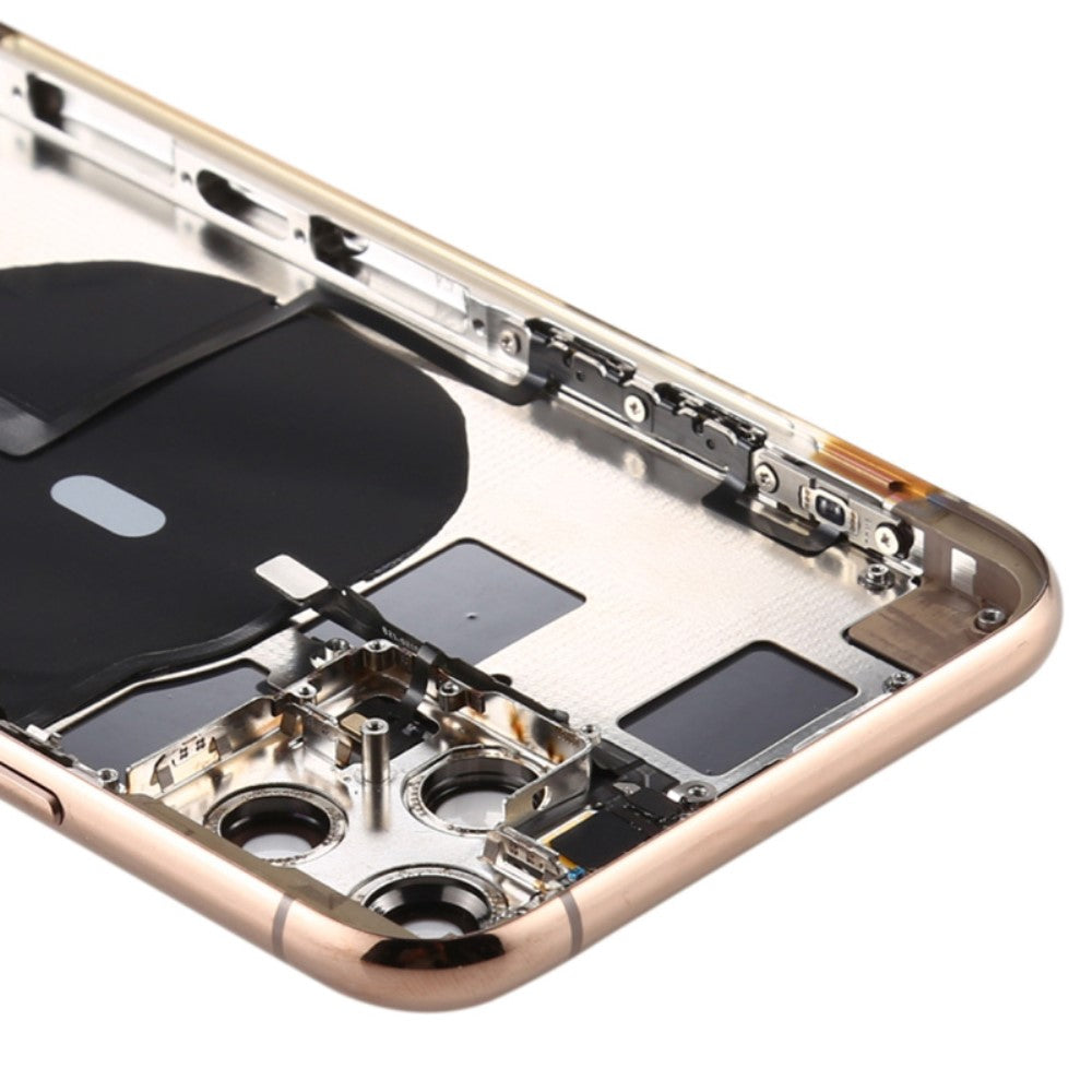 Carcasa Chasis Tapa Bateria + Piezas Apple iPhone 11 Pro Max Dorado