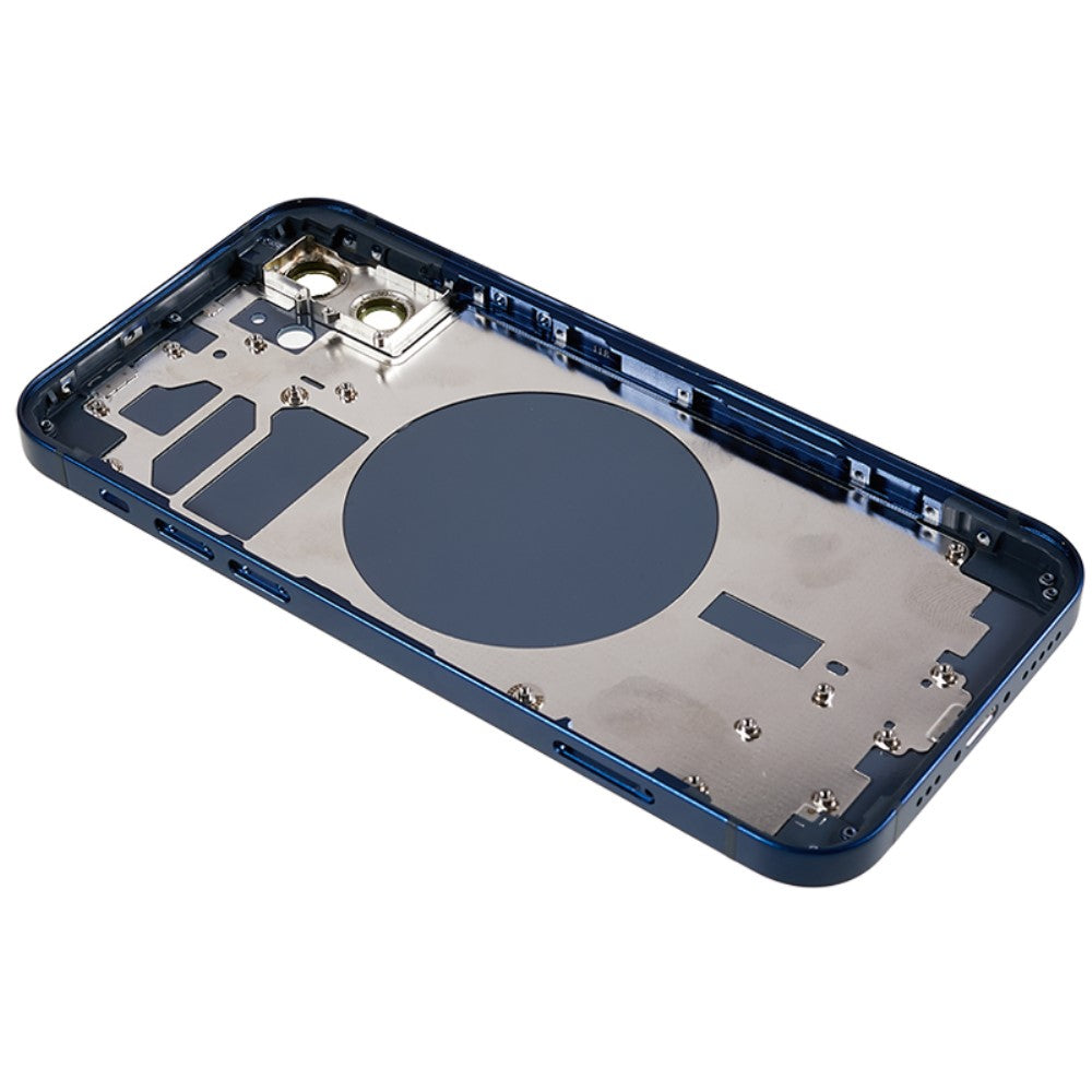 Cache batterie du boîtier de châssis (avec logo CE) iPhone 12 Bleu