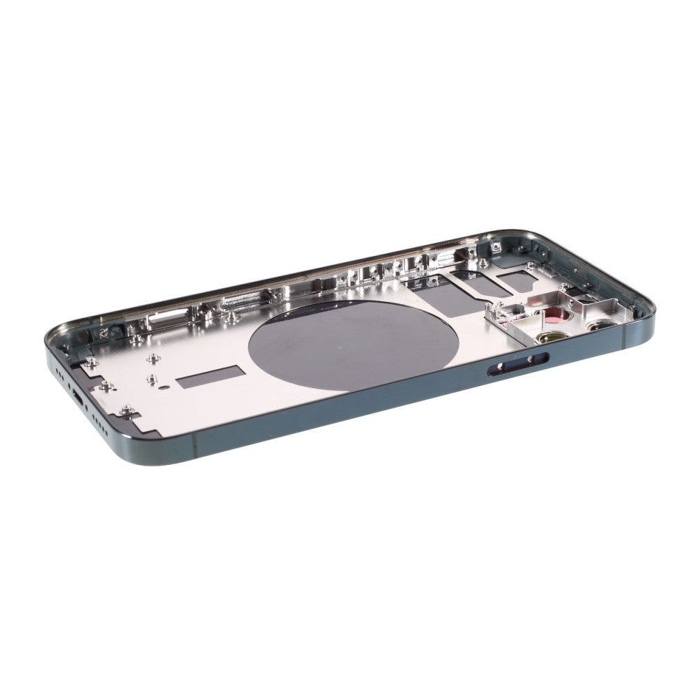 Cache batterie du boîtier de châssis (avec logo CE) iPhone 12 Pro Bleu