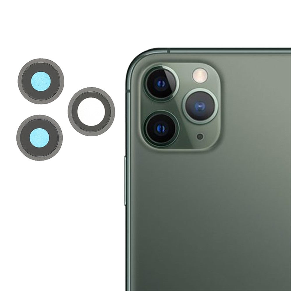 Cubierta Lente Camara Trasera Solo Cristal Apple iPhone 11 Pro / 11 Pro Max Gris