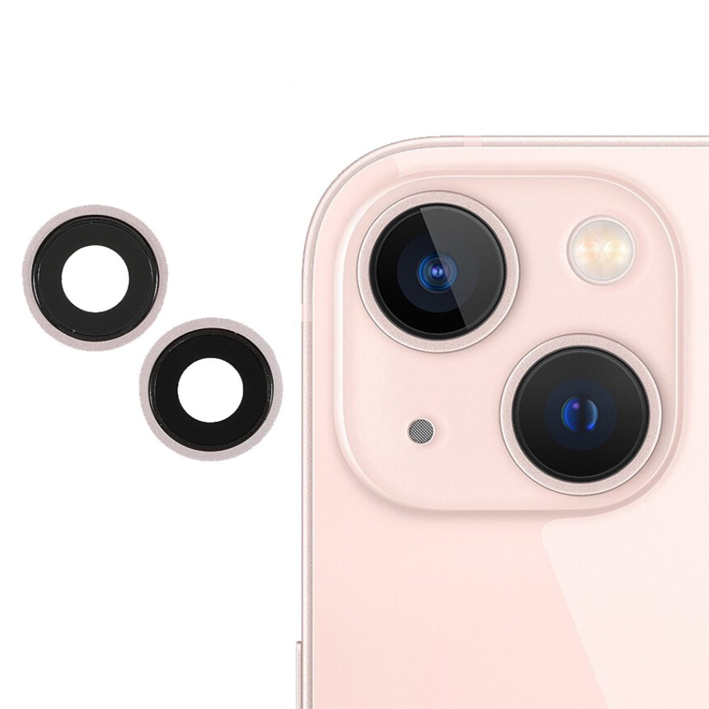 Cache d'objectif de caméra arrière (verre uniquement) Apple iPhone 13 / 13 Mini Rose