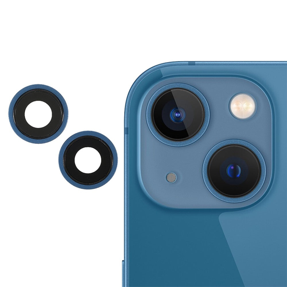 Cache d'objectif de caméra arrière (verre uniquement) Apple iPhone 13 / 13 Mini Bleu