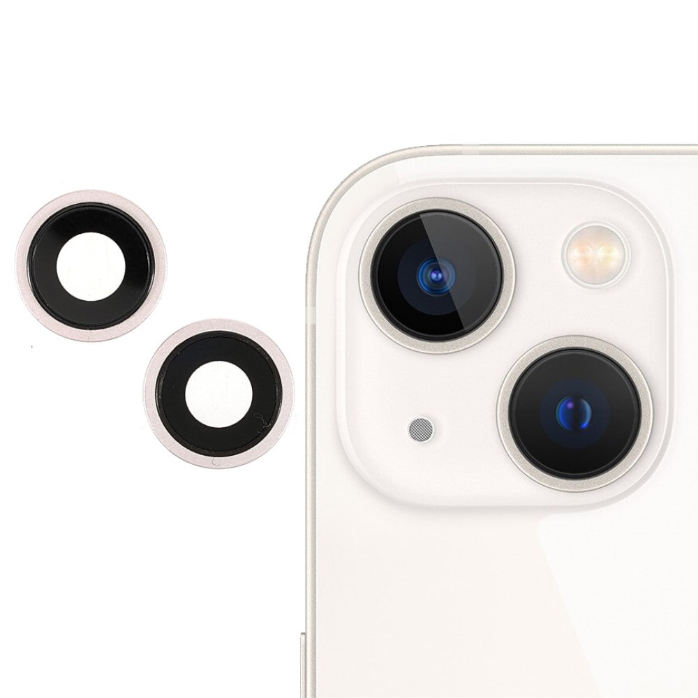 Cache d'objectif de caméra arrière (verre uniquement) Apple iPhone 13 / 13 Mini Blanc