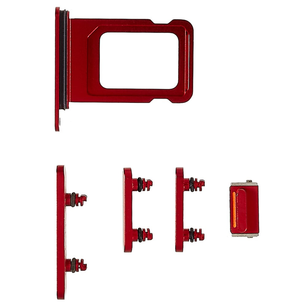 Botones Exteriores Completos + Porta SIM Apple iPhone 14 Plus Rojo