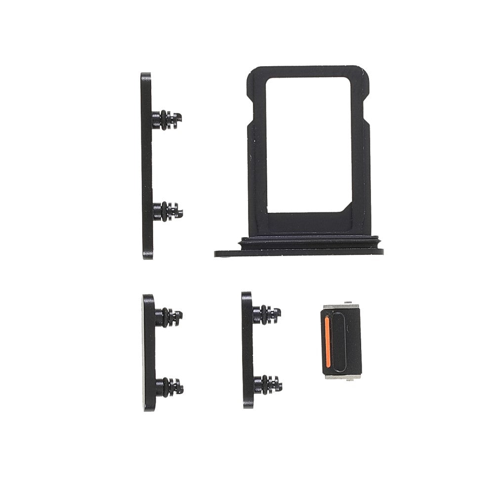 Boutons extérieurs complets + Support SIM Apple iPhone 13 Mini Noir