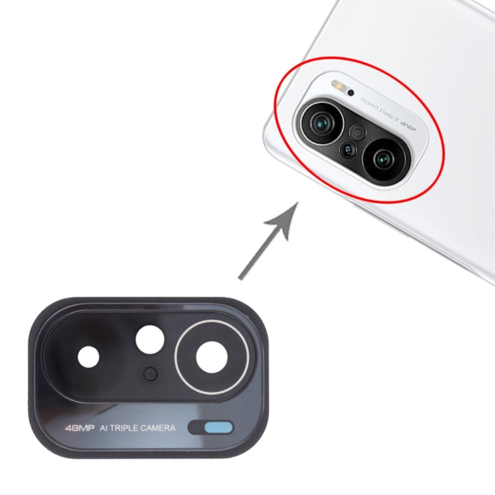 Couvercle d'objectif de caméra arrière Xiaomi MI 11X M2012K11AI Noir