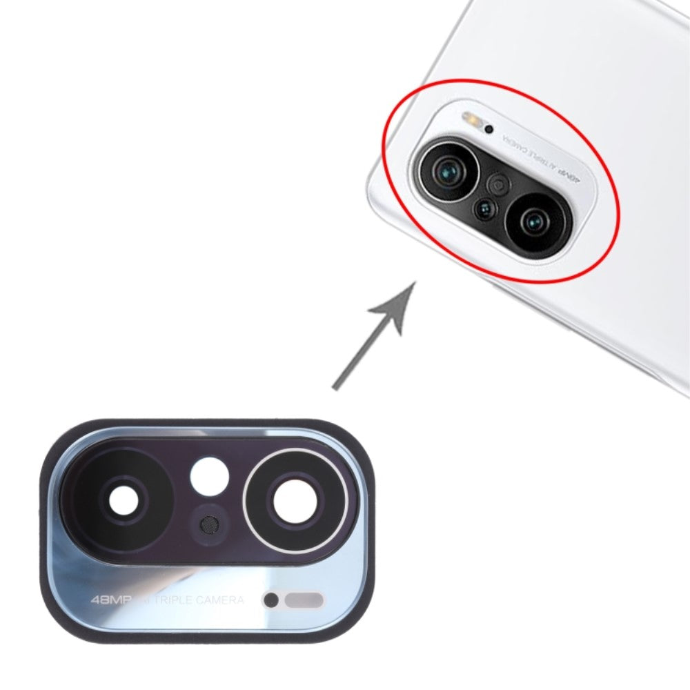 Couvercle d'objectif de caméra arrière Xiaomi MI 11X M2012K11AI Argent
