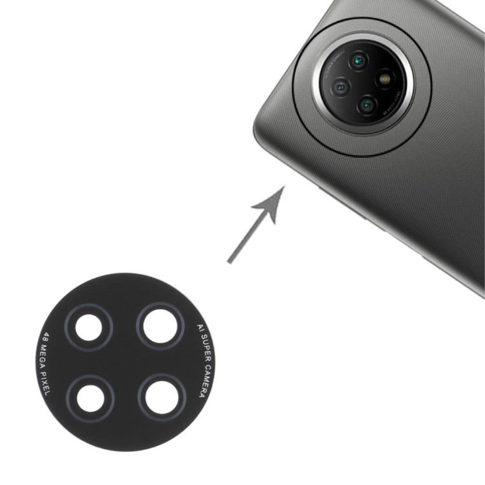 Couvercle d'objectif de caméra arrière Xiaomi Redmi Note 9 5G M2007J22C