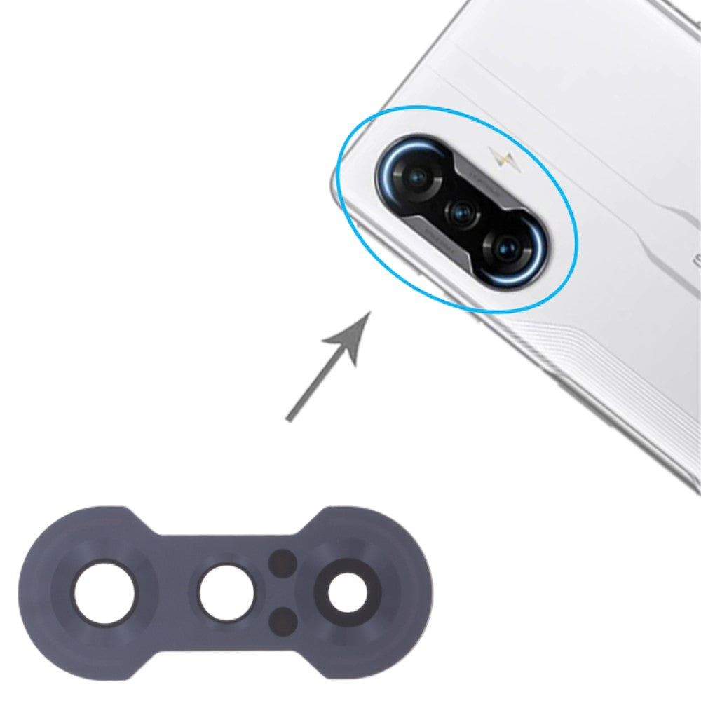 Cache objectif de caméra arrière (verre uniquement) Xiaomi Redmi K40 Gaming / Poco F3 GT