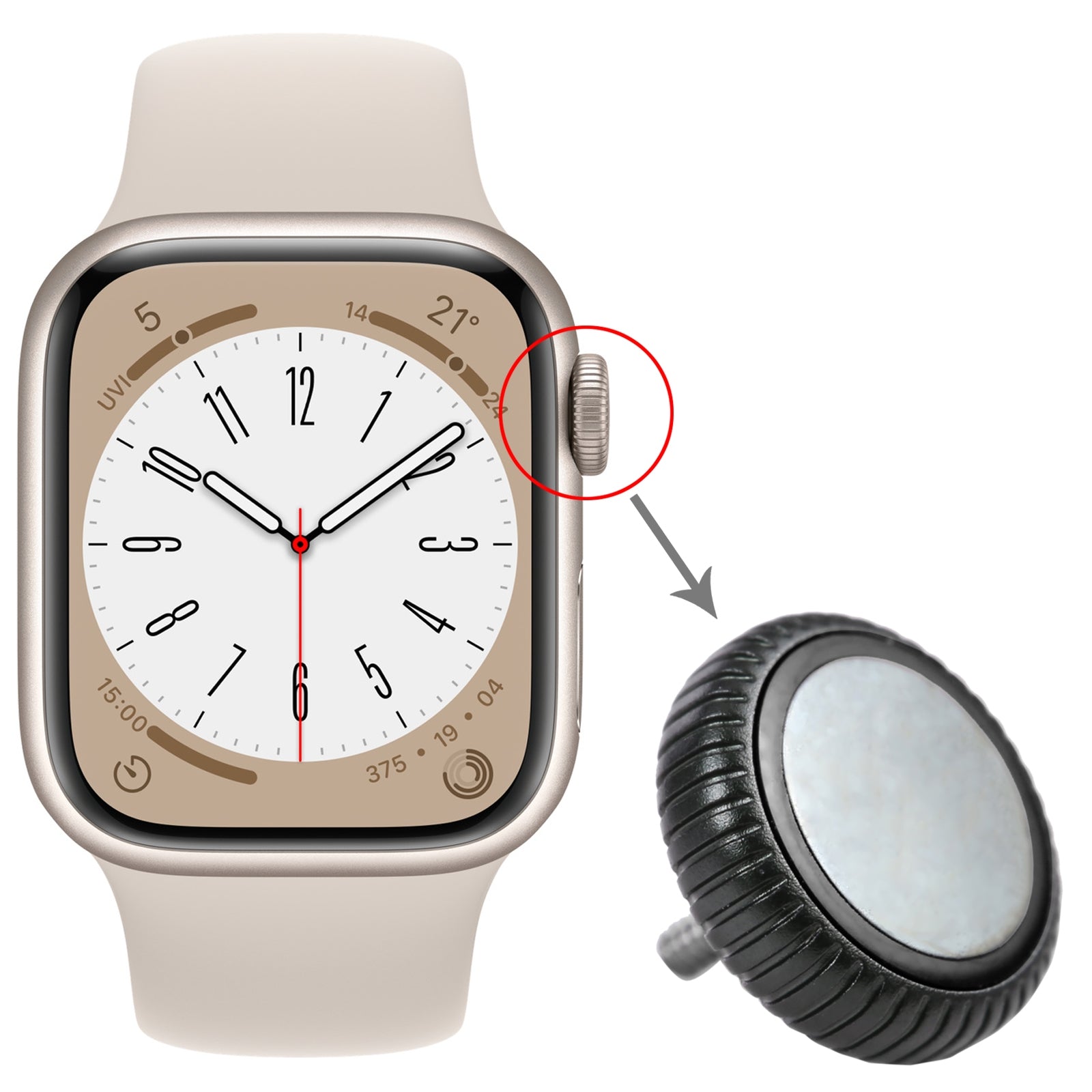 Crown Nut Apple Watch Series 8 (GPS) Green