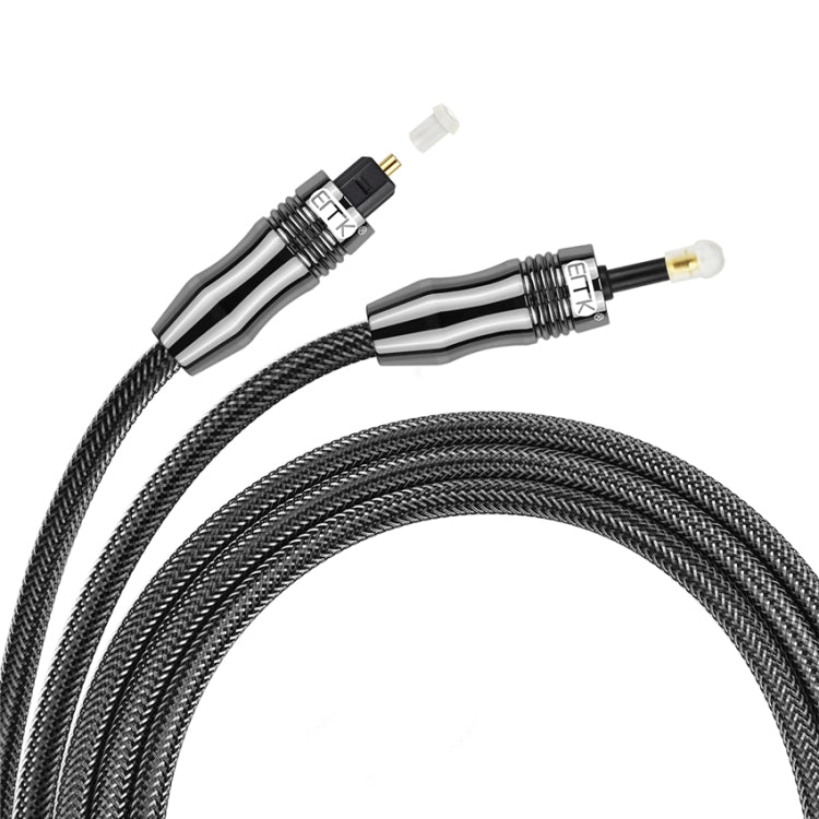 Cable de Audio óptico Digital EMK OD6.0 mm de 3.5 mm Toslink a Mini Toslink longitud: 1 m