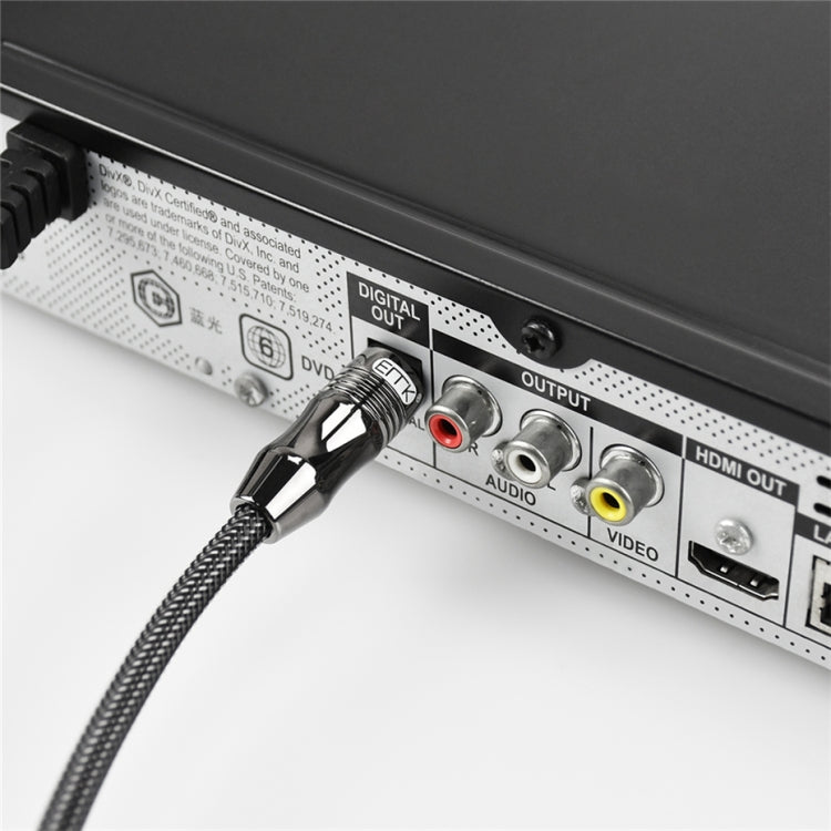 Cable de Audio óptico Digital EMK OD6.0 mm de 3.5 mm Toslink a Mini Toslink longitud: 5 m