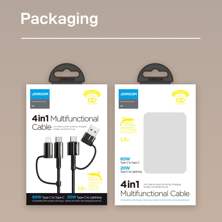 Joyroom S-1830G3 3A 4 IN 1 Multifunction Fast Charging Charging Cable Length: 1.8m (Black)