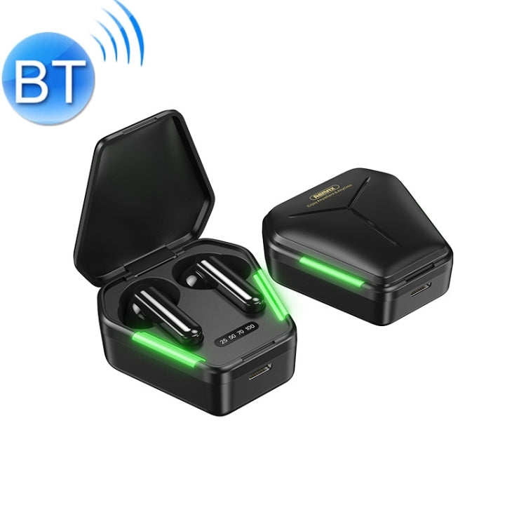 Remax TWS-30 Bluetooth 5.0 Auriculares Stereo Inalámbricos verdaderos para juegos (Negro)