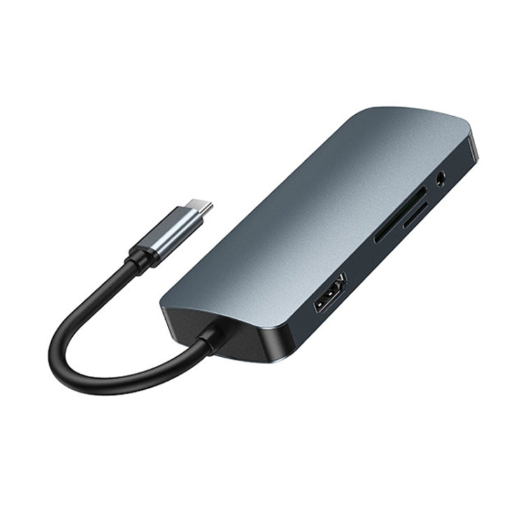 REMAX RU-U91 Retor Serie 9 en 1 Multifunción Type-C / USB-C Docking Station (Gris Oscuro)