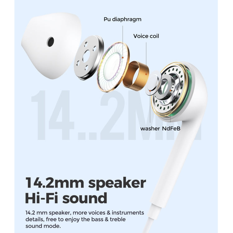 Joyroom JR-EP4 8 Pin Dock in Ear Wired Earphone (White)