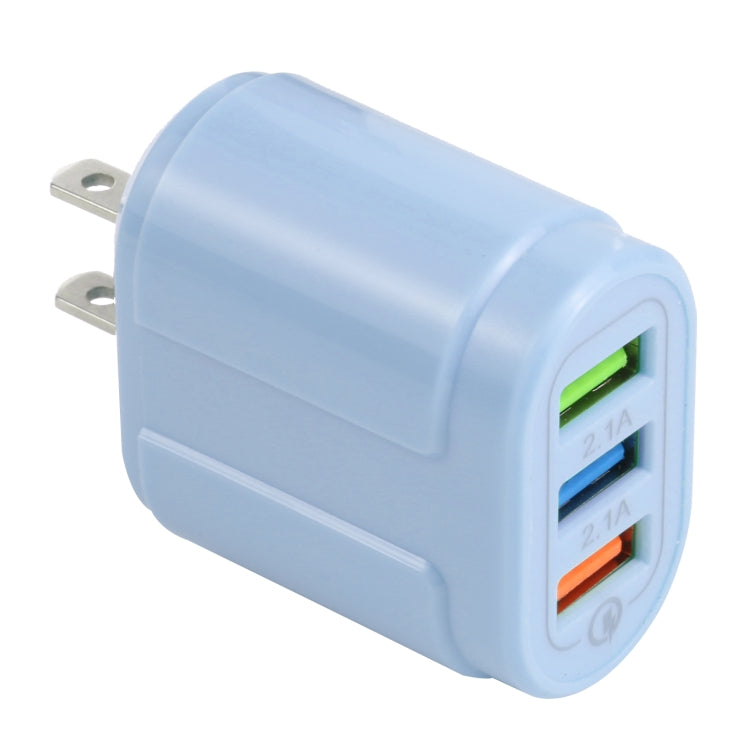 13-222 QC3.0 USB + 2.1A Cargador DE ViajeS DE Puertos DE USB Dual USB (Azul)