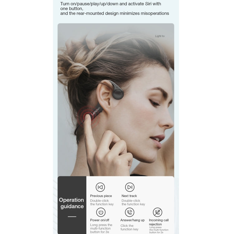 Lenovo x4 auriculares bluetooth auriculares de conducción ósea