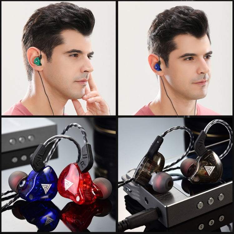 QKZ AK6-X 3.5MM In-Ear Subwoofer Sports Headphones with Microphone Longueur du câble: environ 1.2m (vert pomme)