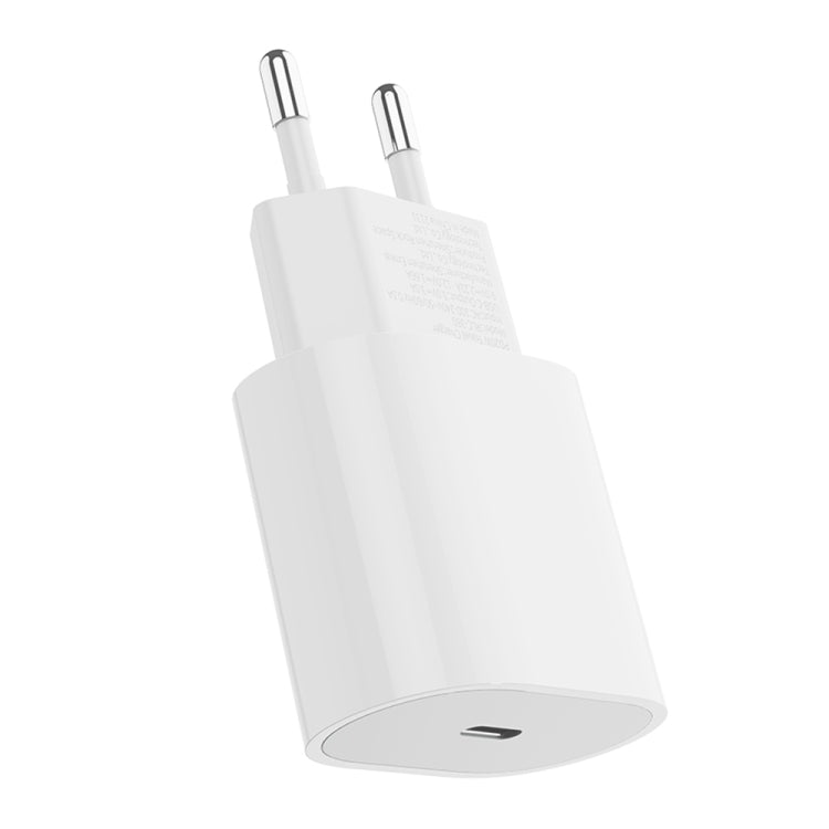 Rock T18 20W PD USB-C / Type-C Mini Travel Charger EU Plug (White)