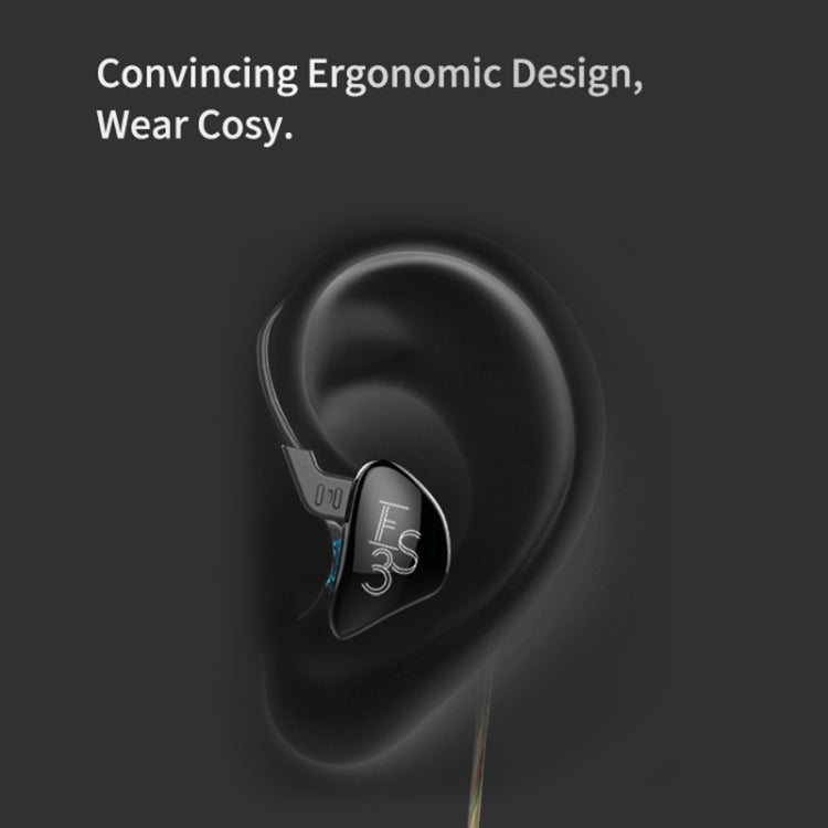 KZ ES3 Versión estándar de 3.5mm 35mm Ear Ear Deportes Diseño de estilo Ear Auricular Cableado longitud del Cable: 1.2m (Azul)
