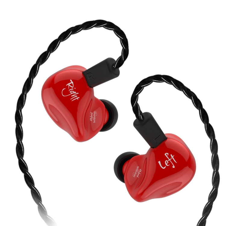 KZ ZS4 Ring Iron Hybrid Drive In-Ear Wired Auricular Versión estándar (Rojo)