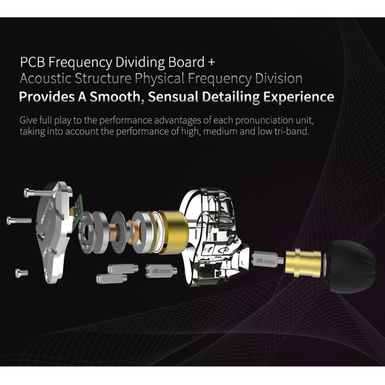 KZ ZS10 Pro 10-Unit Unit Anillo Iron Gaming In-Ear Wired Auricular Versión Estándar (Gold Gold)