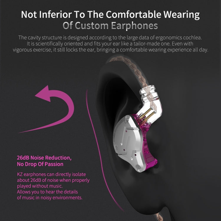 KZ ZS10 Pro 10-Unit Unit Ring Iron Gaming In-Ear Wired Earphone Version Standard (Or Or)