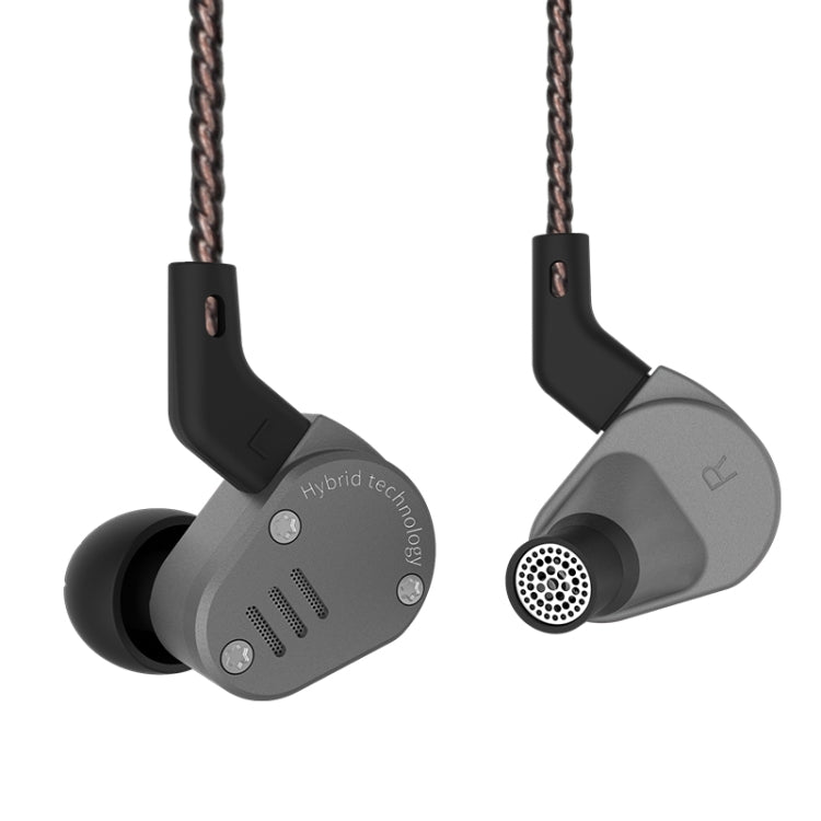 KZ ZSA Ring Iron Hybrid Drive Sport Ear Wired Headphones Standard Version (Grey)