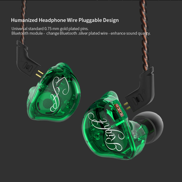 Écouteurs filaires KZ ZSR Iron-in-Ear 6 pièces Version MIC (Noir)
